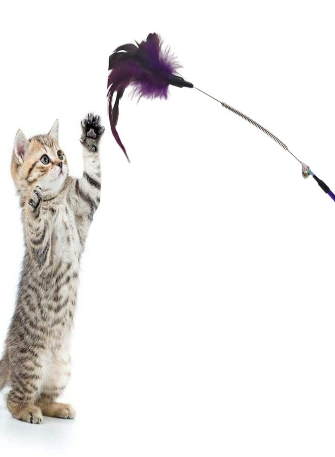 D&C PAWS مجموعة ألعاب دي آند سي باوز المميزة 6 في 1، جرس كرتوني، فأر قطيفة، كرة ليد تصدر صوتاً، برج ألعاب بعجلات ثلاثية الطبقات للقطط (عبوة من 6 قطع) - Image 3